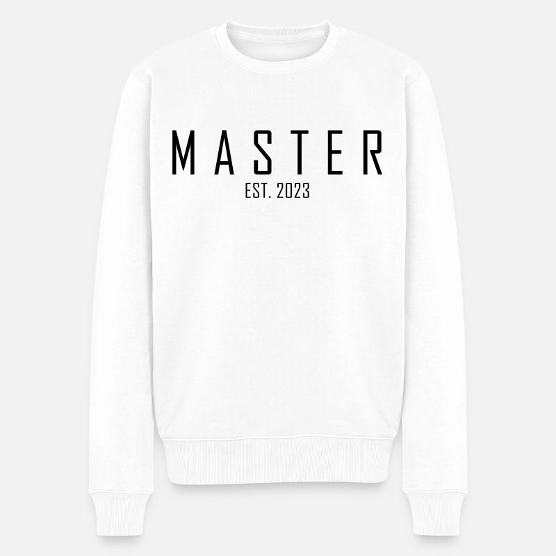 Master EST. 2023 - Männer Premium Bio Pullover - Weiß