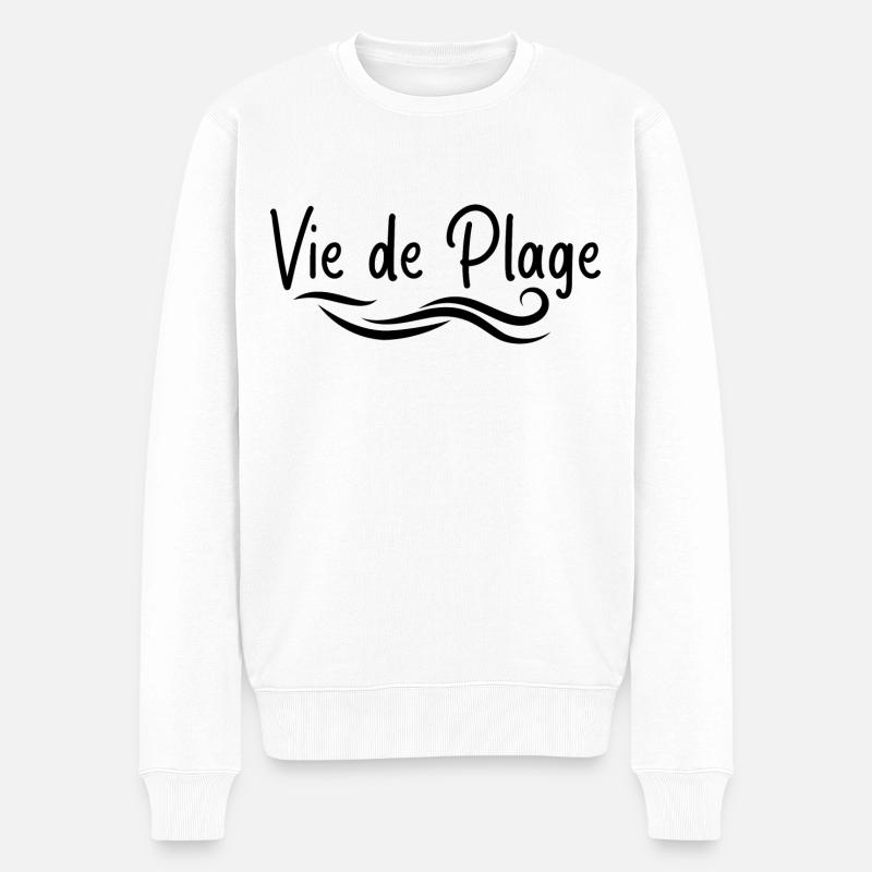 Vie de Plage - Pull Premium bio Homme - blanc