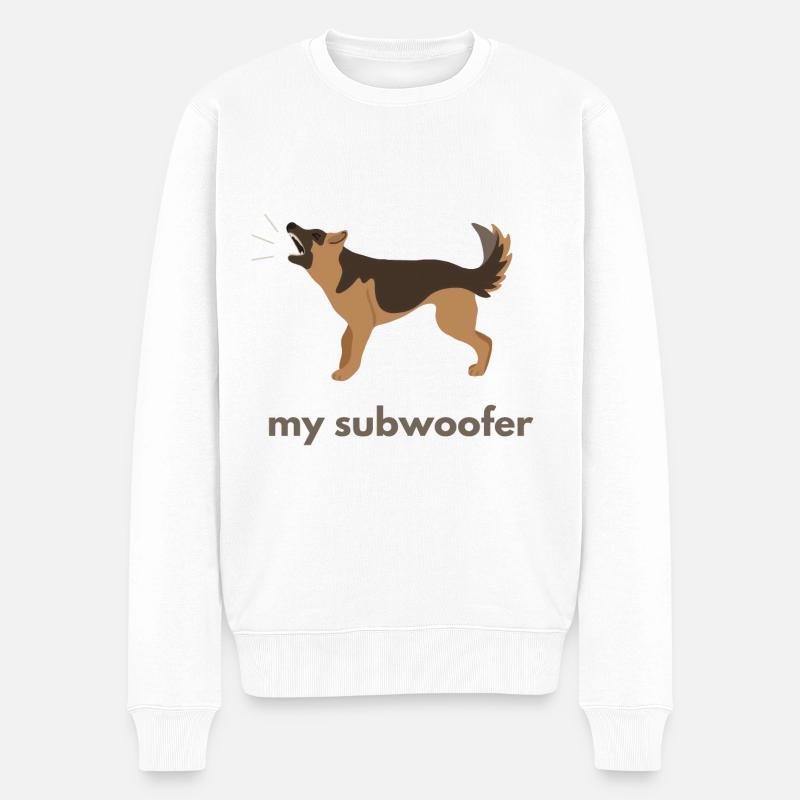 Subwoofer - Männer Premium Bio Pullover - Weiß