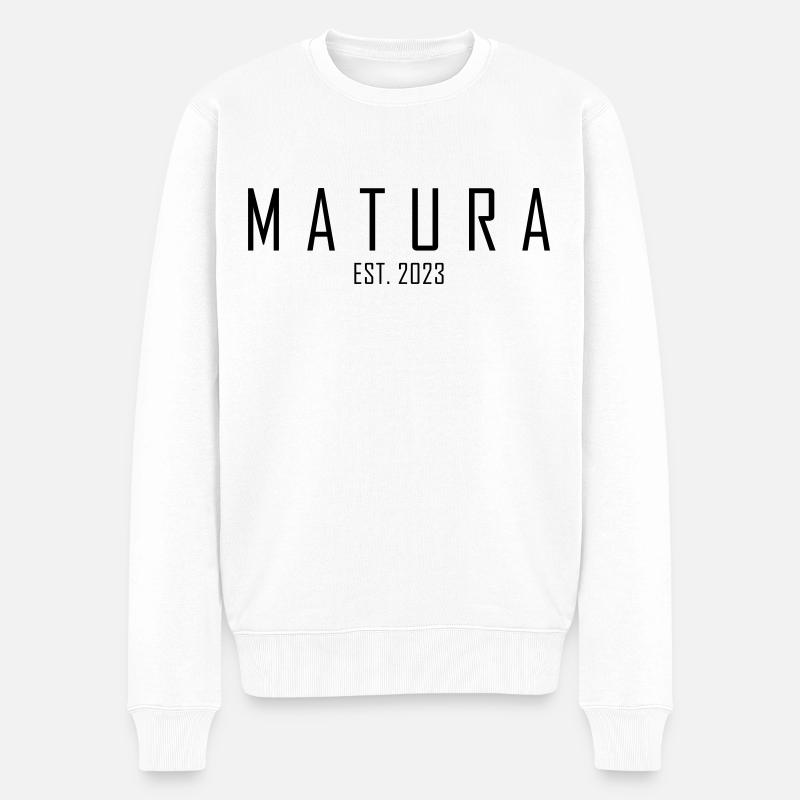 Matura EST. 2023 - Männer Premium Bio Pullover - Weiß