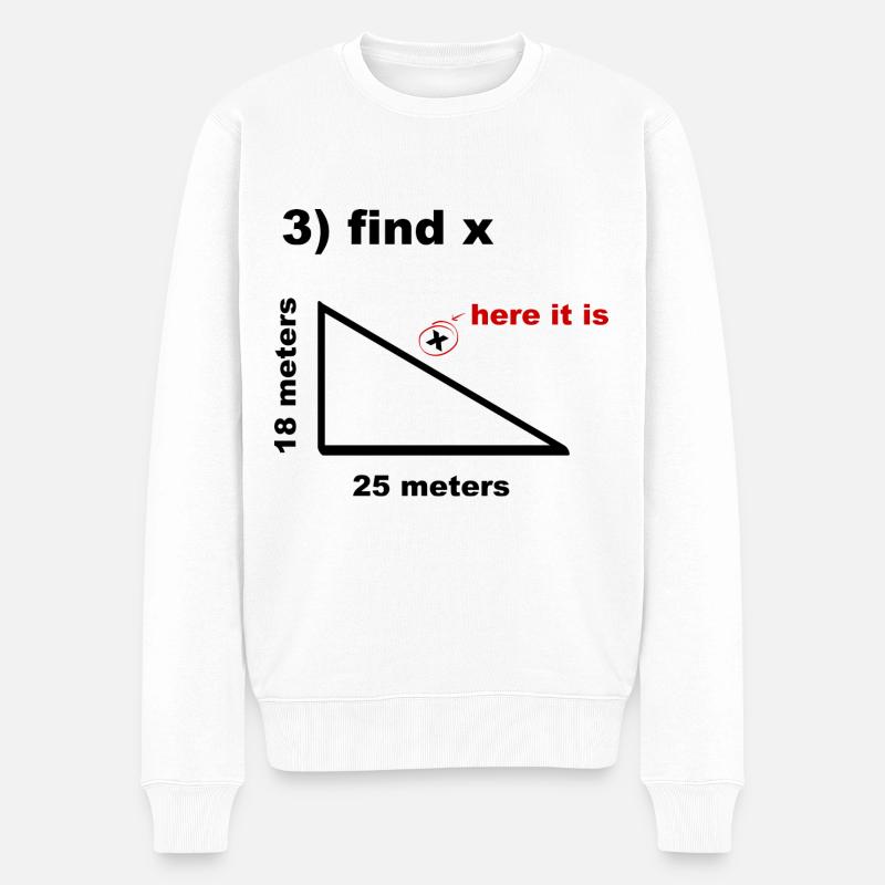 Mathe Student Mathematik Nerd - Männer Premium Bio Pullover - Weiß