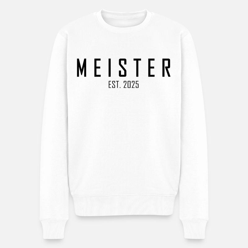 Meister EST. 2025 - Männer Premium Bio Pullover - Weiß