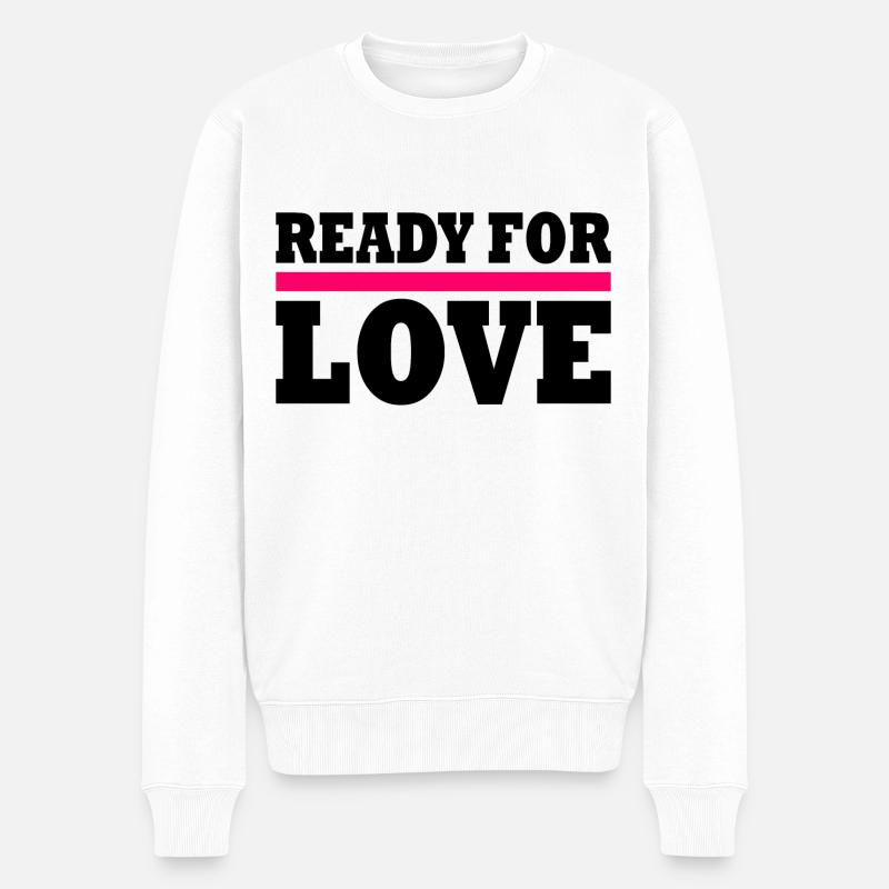 Ready for love - Pull Premium bio Homme - blanc