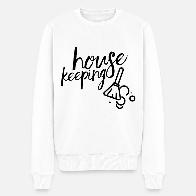 Ménage Domestique Aide ménagère - Pull Premium bio Homme - blanc