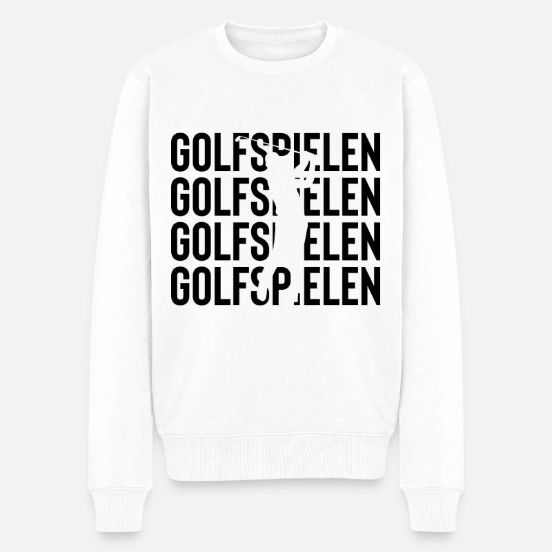Golfspiele - - Männer Premium Bio Pullover - Weiß
