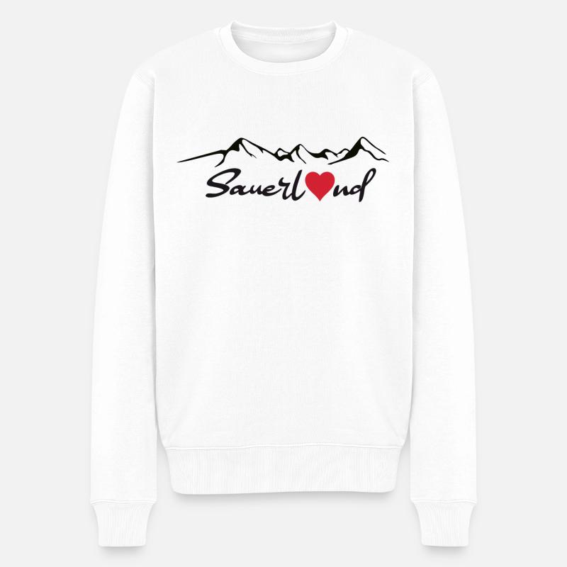 Sauerland Sticker - Männer Premium Bio Pullover - Weiß