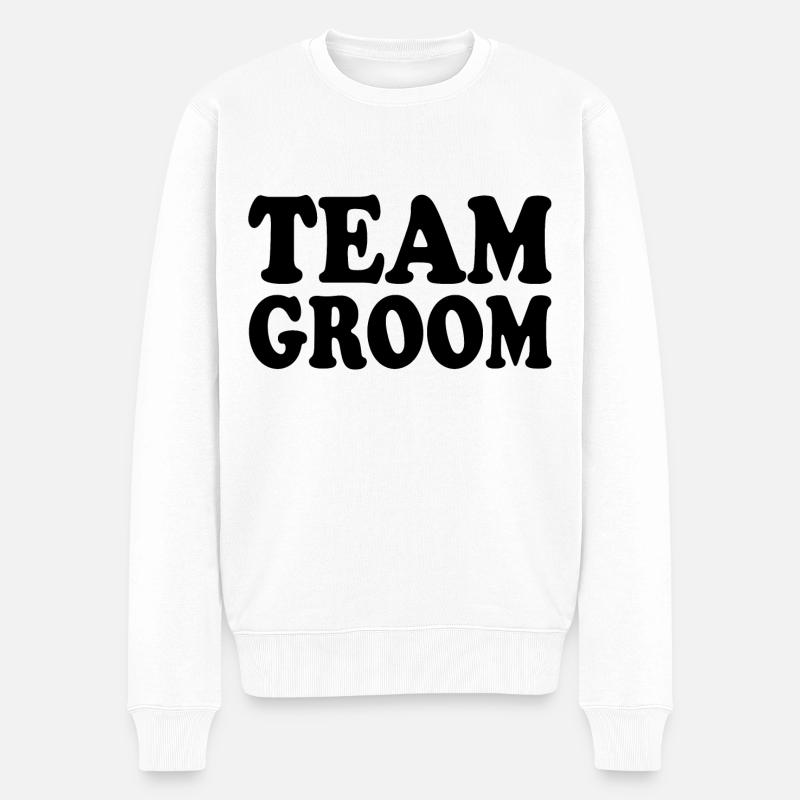 Team groom - Männer Premium Bio Pullover - Weiß