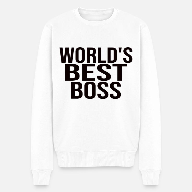 Meilleur patron du monde - Pull Premium bio Homme - blanc