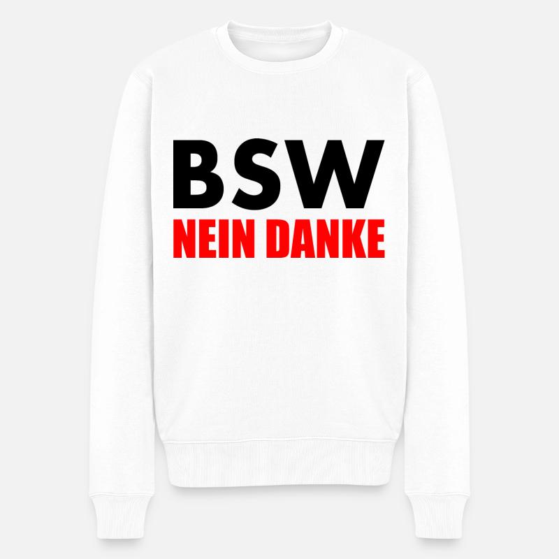 Bsw non merci - Pull Premium bio Homme - blanc