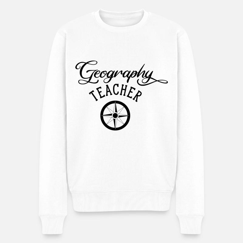 Géographie Professeur Géographe Géographe Géographe - Pull Premium bio Homme - blanc