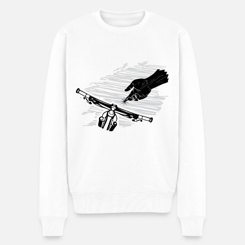 Restez avec moi - - Pull Premium bio Homme - blanc