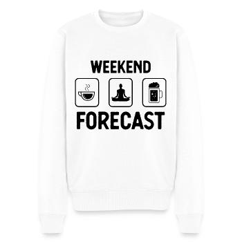 Weekend Forecast - (2) - Men's Premium Organic Jumper - white - Front - Thijin (182cm)