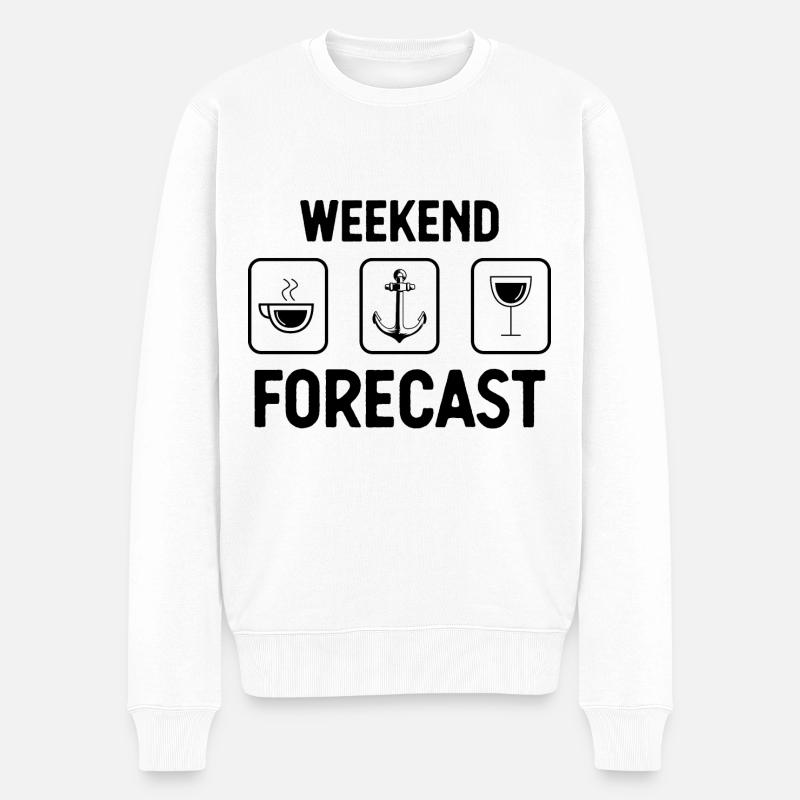 Prévisions du week-end 1 - - Pull Premium bio Homme - blanc