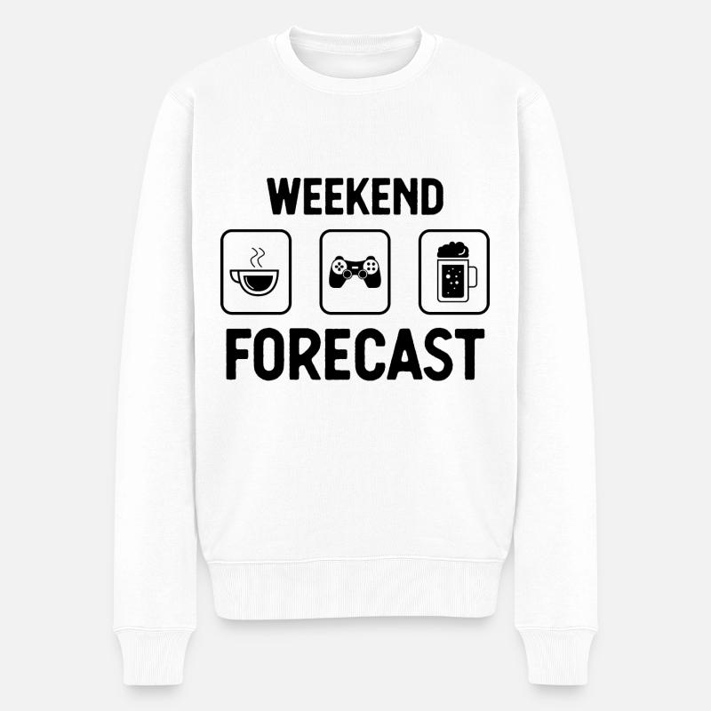 Prévisions du week-end - (2) - Pull Premium bio Homme - blanc