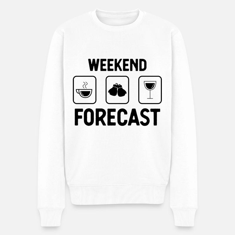Prévisions du week-end 1 - - Pull Premium bio Homme - blanc