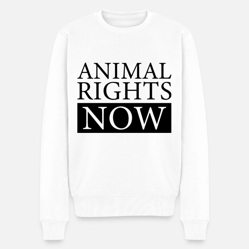 ANIMAL RIGHTS NOW - Pull Premium bio Homme - blanc