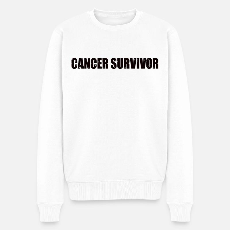 Survivant du cancer - Pull Premium bio Homme - blanc