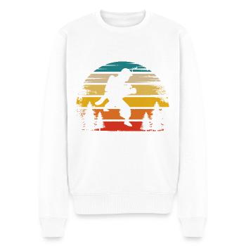 Retro Sonne und Feuer Brigader - - Männer Premium Bio Pullover - Weiß - Vorne - Thijin (182cm)