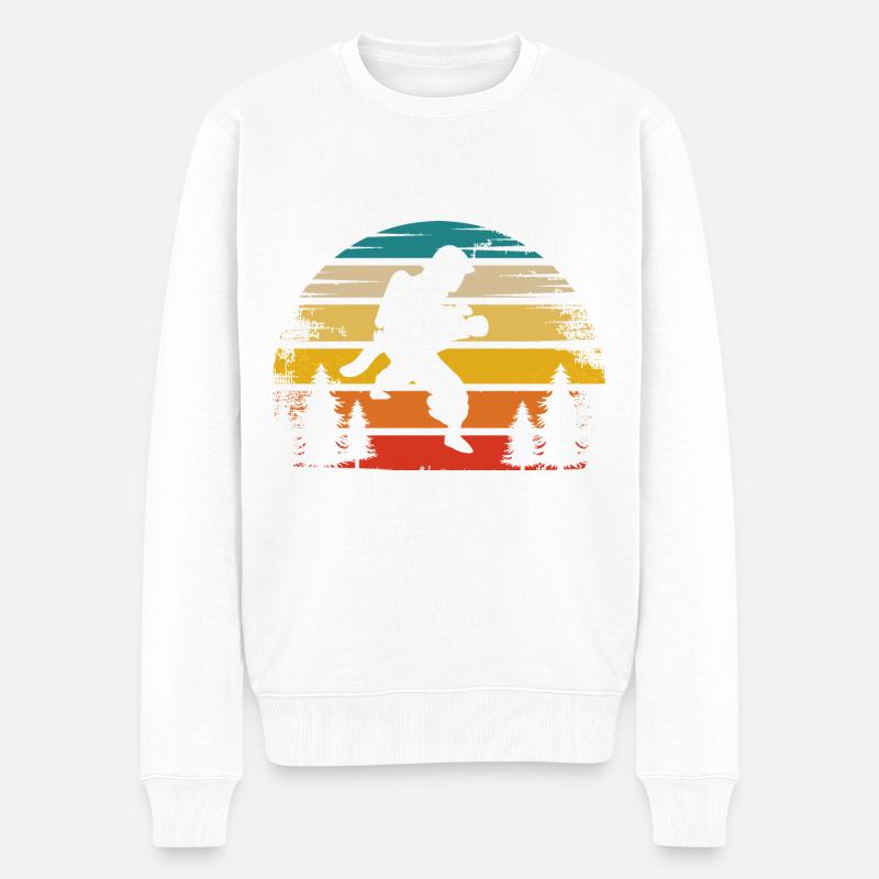 Retro Sun et pompier - - Pull Premium bio Homme - blanc