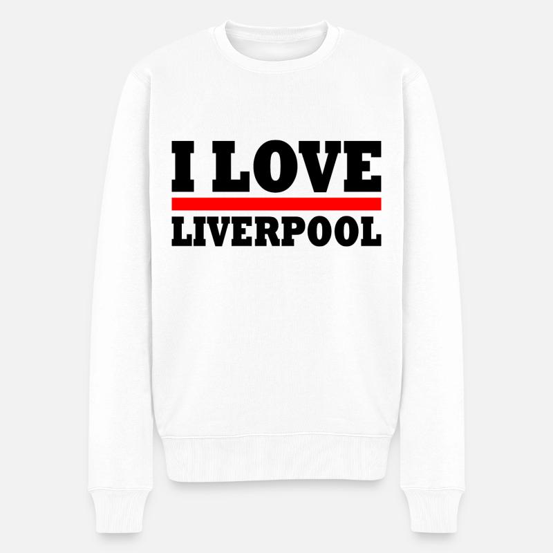 Liverpool - Männer Premium Bio Pullover - Weiß