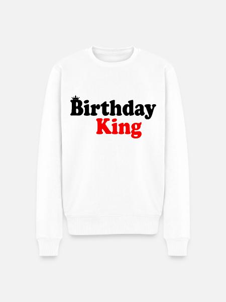 Birthday king - Men's Premium Organic Jumper - white
