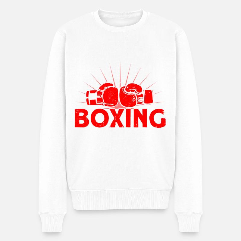 Boxen Boxen Geschenk - Männer Premium Bio Pullover - Weiß