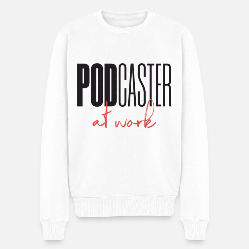 Podcaster Podcast au travail - Pull Premium bio Homme - blanc