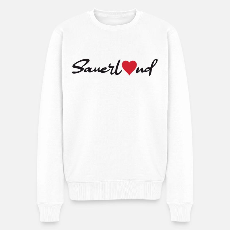 Sauerland Sticker - Männer Premium Bio Pullover - Weiß