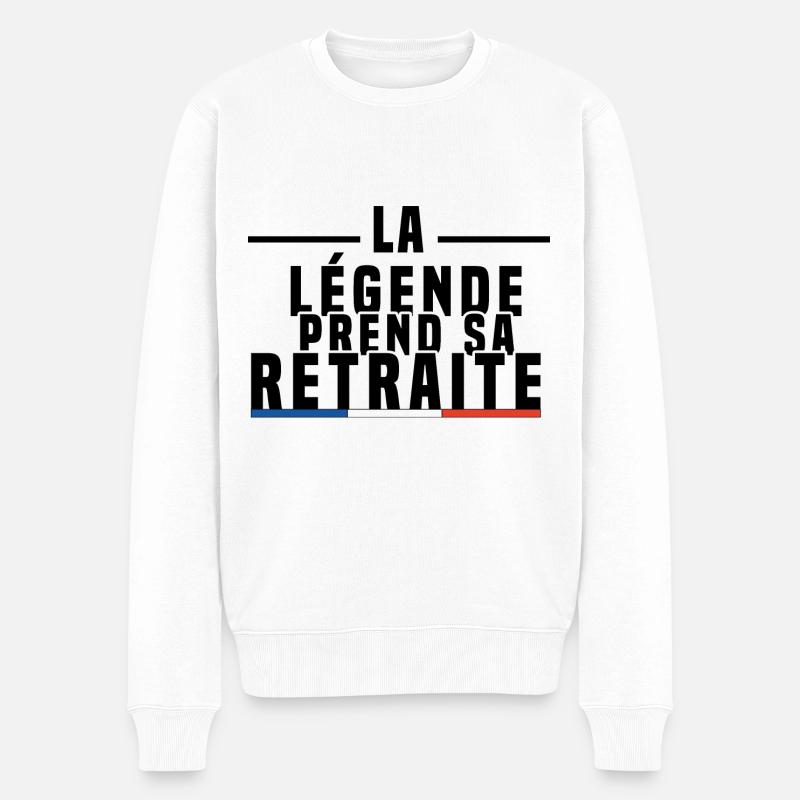 La Légende Prend Sa Retraite - Pull Premium bio Homme - blanc