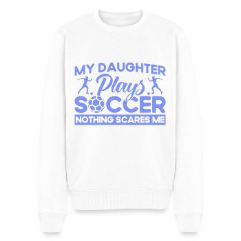 Mutter Sportfan Fußball Geschenk - Männer Premium Bio Pullover - Weiß - Vorne - Thijin (182cm)