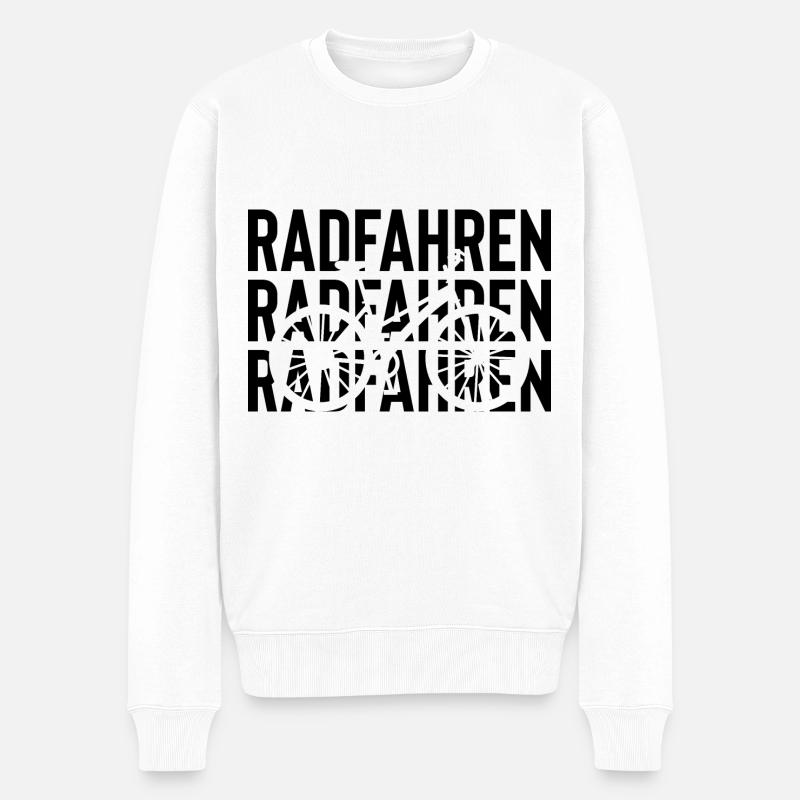 Radfahren - - Männer Premium Bio Pullover - Weiß