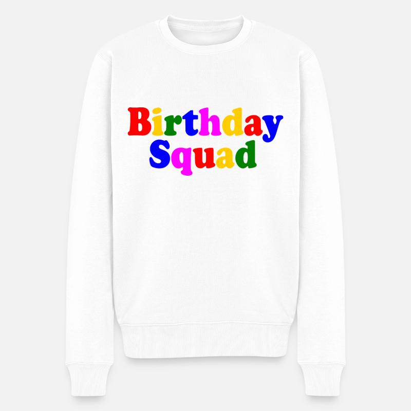 Birthday squad - Pull Premium bio Homme - blanc