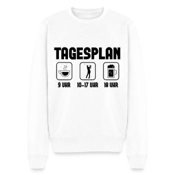 Daily schedule - - Men's Premium Organic Jumper - white - Front - Thijin (182cm)