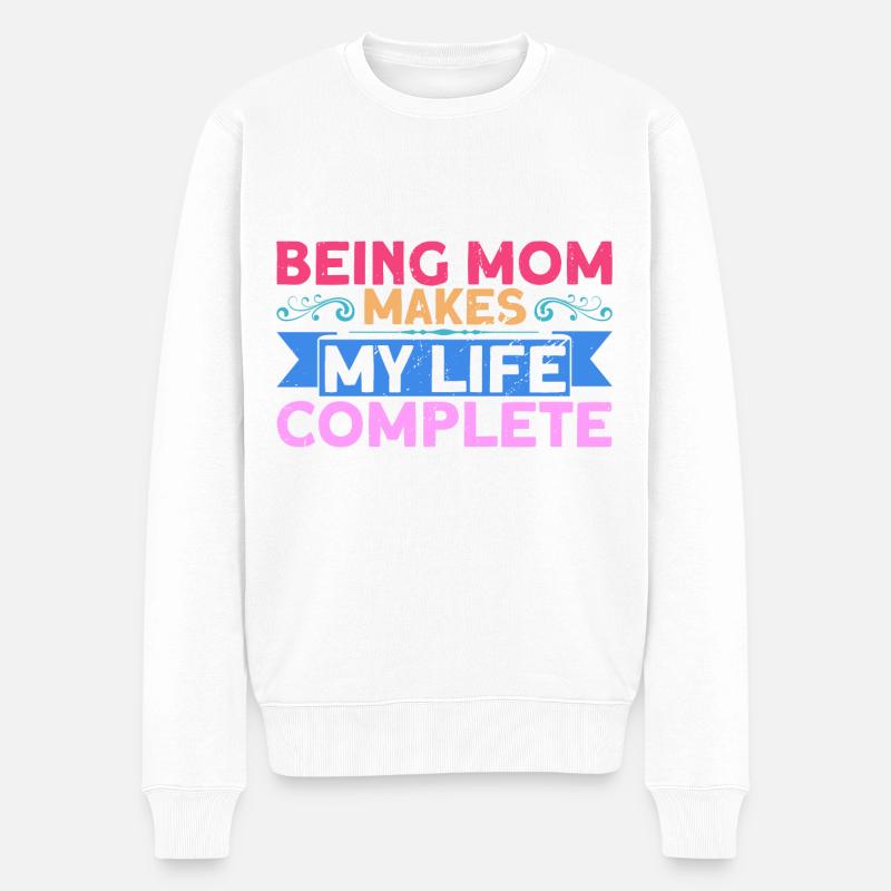 Mutter Mama Großmutter Geschenk - Männer Premium Bio Pullover - Weiß
