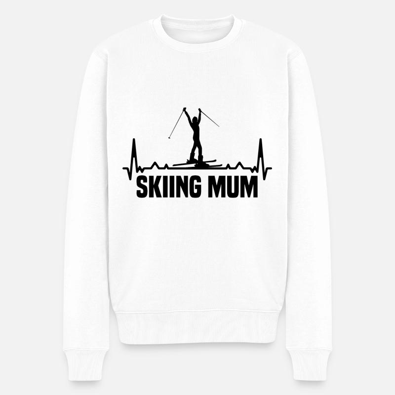 Ski-Mama 1 - - Pull Premium bio Homme - blanc