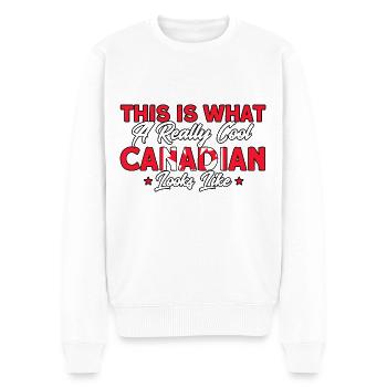 Canadian Flag Canadian Roots Gift - Men's Premium Organic Jumper - white - Front - Thijin (182cm)