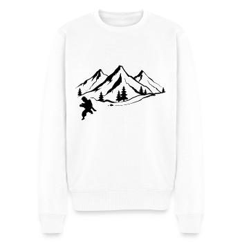 Berg 1 und Feuer Brigader - - Männer Premium Bio Pullover - Weiß - Vorne - Thijin (182cm)