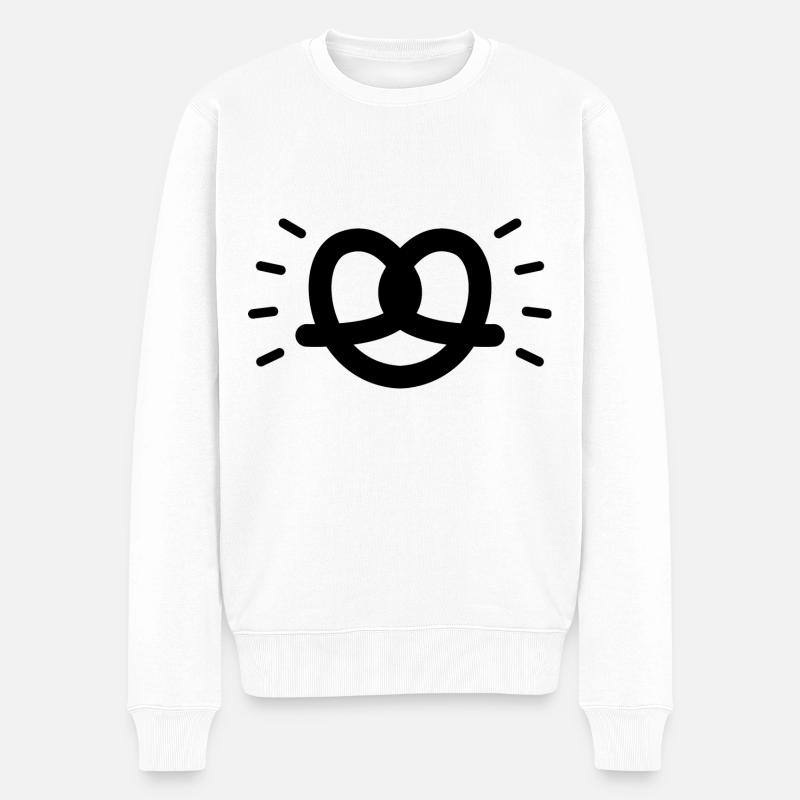 Brezel Festzelt Bierzelt Party - Männer Premium Bio Pullover - Weiß