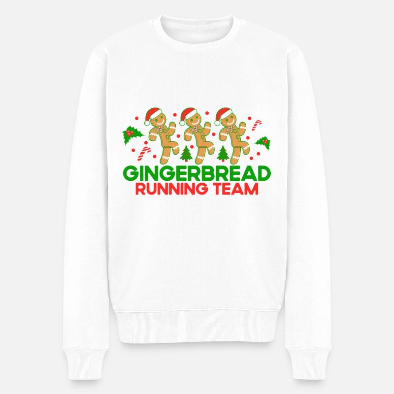 Weihnachtsbäckerei Plätzchen backen Plätzchenbacke - Männer Premium Bio Pullover - Weiß
