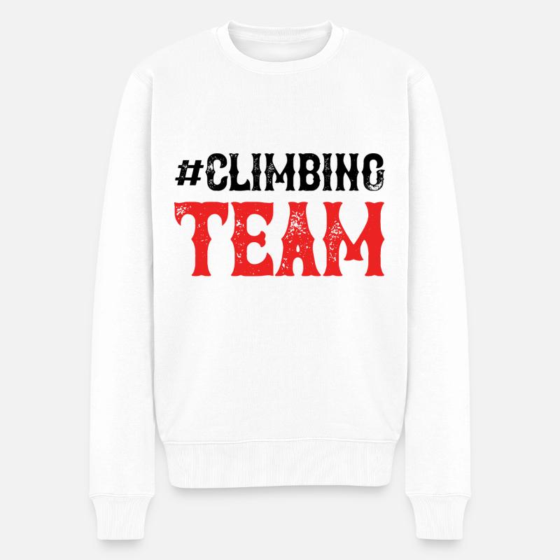 Climbing Team - Männer Premium Bio Pullover - Weiß