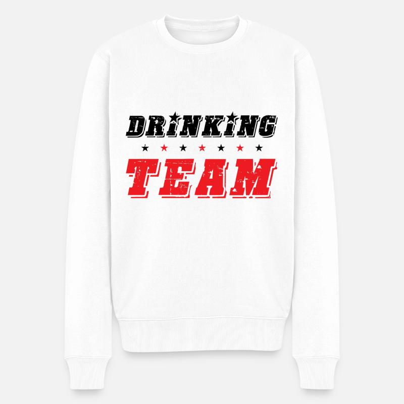Équipe de consommation d’alcool - Pull Premium bio Homme - blanc