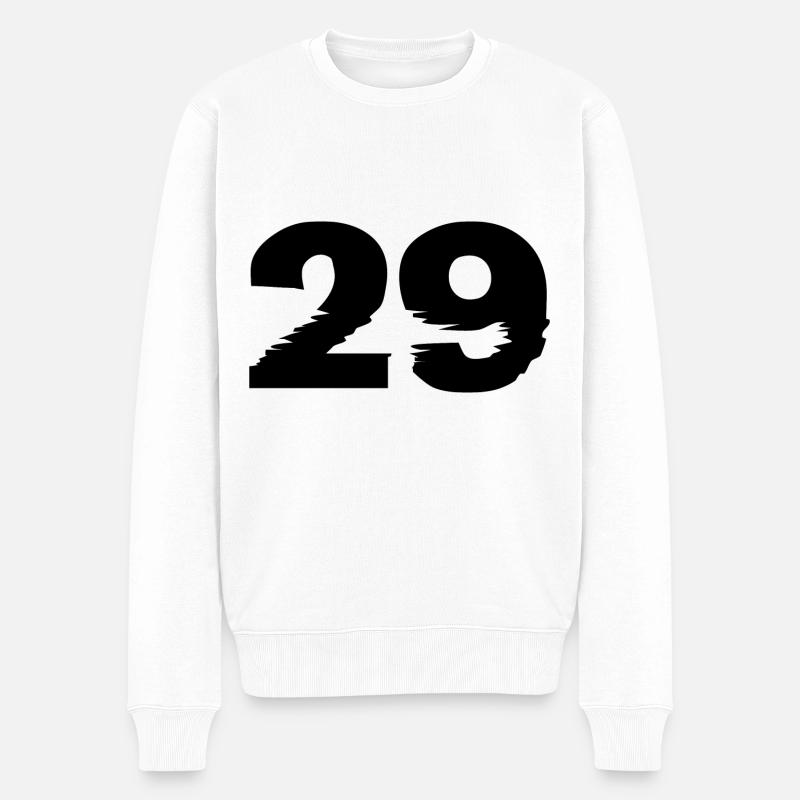 29 Numéro - Pull Premium bio Homme - blanc