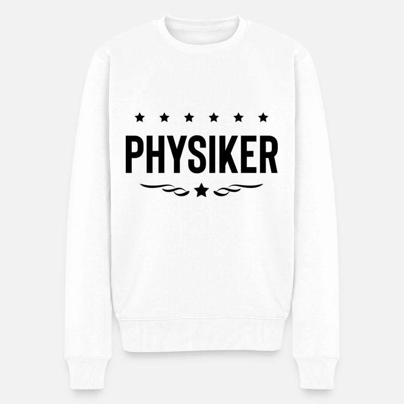 Physiker Beruf - Männer Premium Bio Pullover - Weiß
