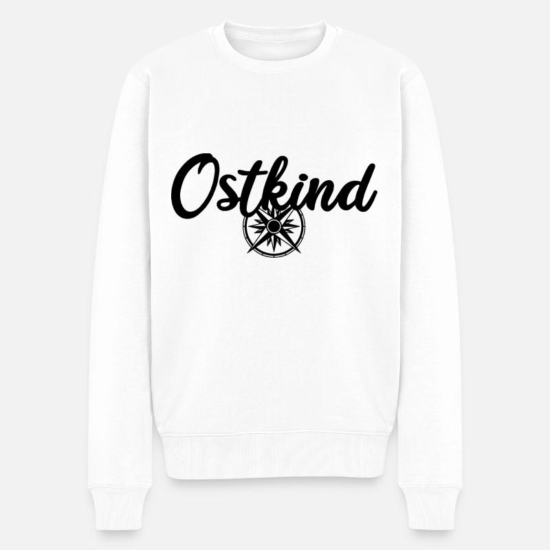 Ostkind DDR Ossi Kind des Ostens - Männer Premium Bio Pullover - Weiß