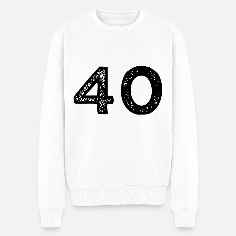 Maillot à 40 numéros - Pull Premium bio Homme - blanc