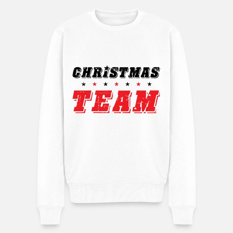 Christmas Team - Männer Premium Bio Pullover - Weiß
