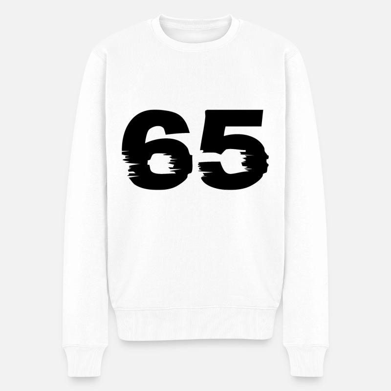 Numéro 65 - Pull Premium bio Homme - blanc