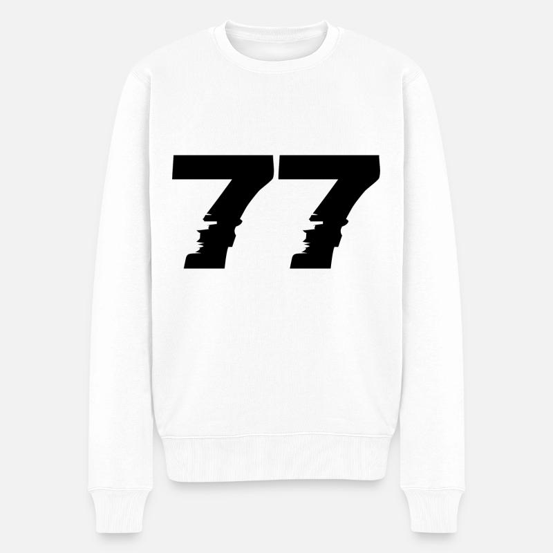 Numéro 77 - Pull Premium bio Homme - blanc