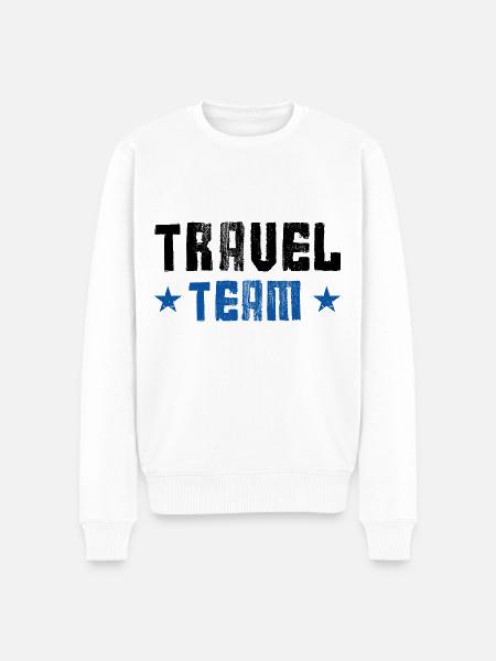 Travel Team - Männer Premium Bio Pullover - Weiß