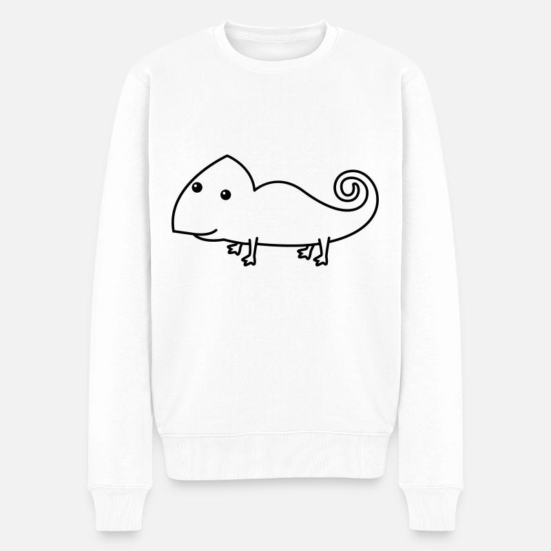 Caméléon Comic Animal - Pull Premium bio Homme - blanc